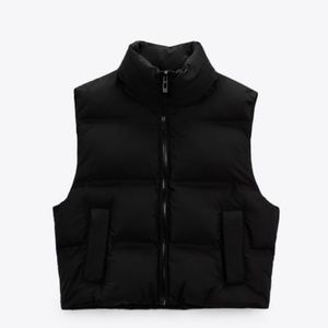 Zara Short Puffer Gilet Winter Vest